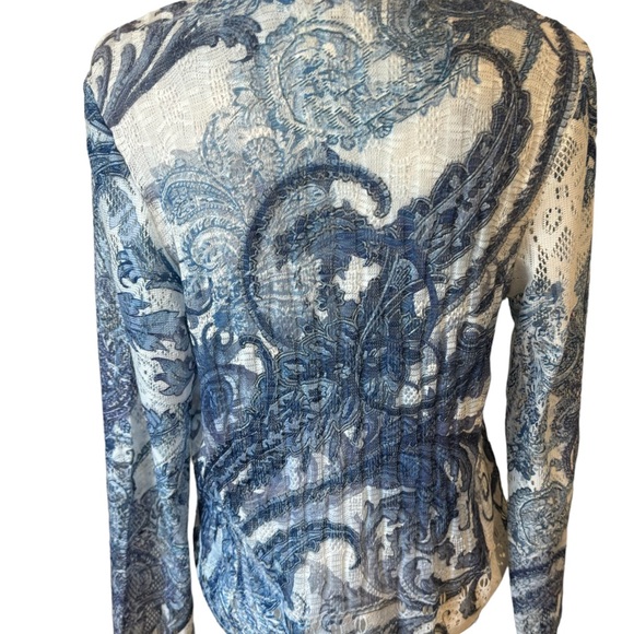 ❤️*GORGEOUS OPEN FRONT TOPPER w/LACE DETAIL SPRING/SUMMER CHICO SIZE: 1 = 8/10 - Picture 6 of 11